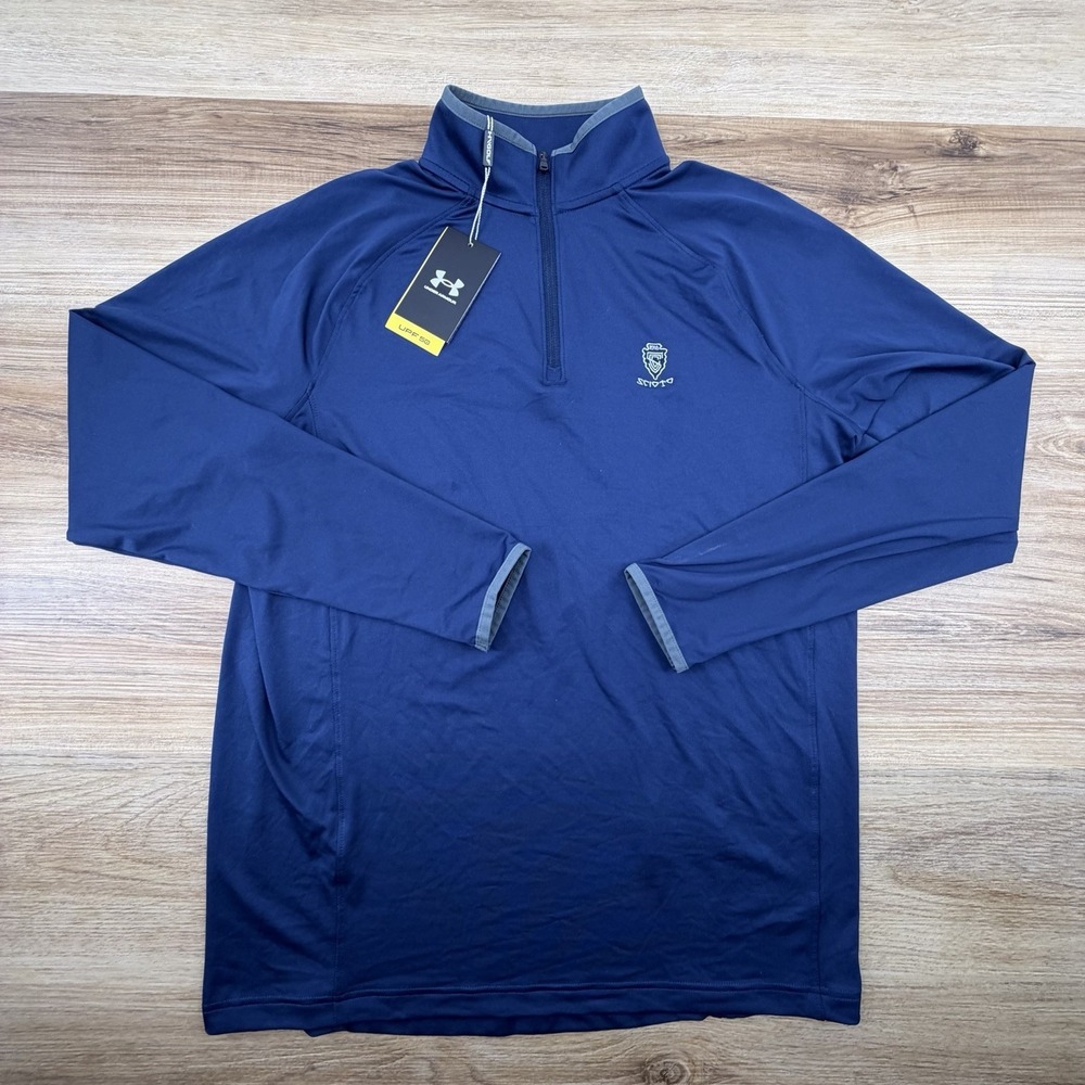 Under Armour Men's Golf Tech 1/4 Zip Pullover Sun Protect Loose Fit Shirt Medium